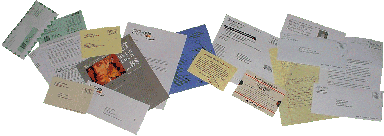 Sample Direct Mail Marketing Postcards, Flyers, Letters and Envelopes